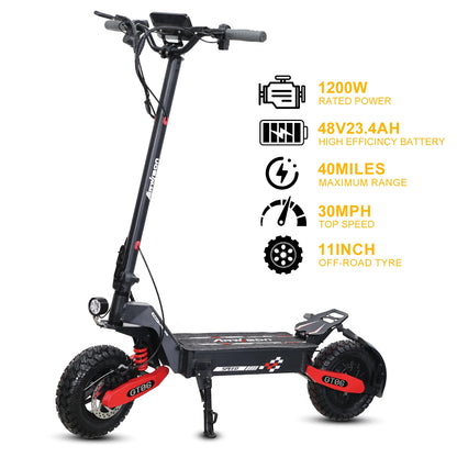 Electric Scooter, Dual 4000W Motor, 45MPH Fast E-Scooter, 60V 27Ah, Heavy Duty 11" Off-Road Vacuum Tires 330lbs, Foldable