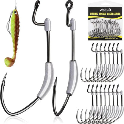 15PCS Weighted Swimbait Hooks, for Bass Fishing, Fresh or Saltwater