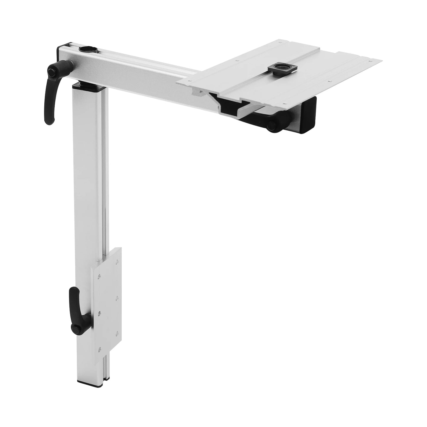 Telescopic RV Table Leg, Silver Heavy Duty 360° Table Leg Aluminum Alloy, Detachable w/ Tabletop Carrier Board