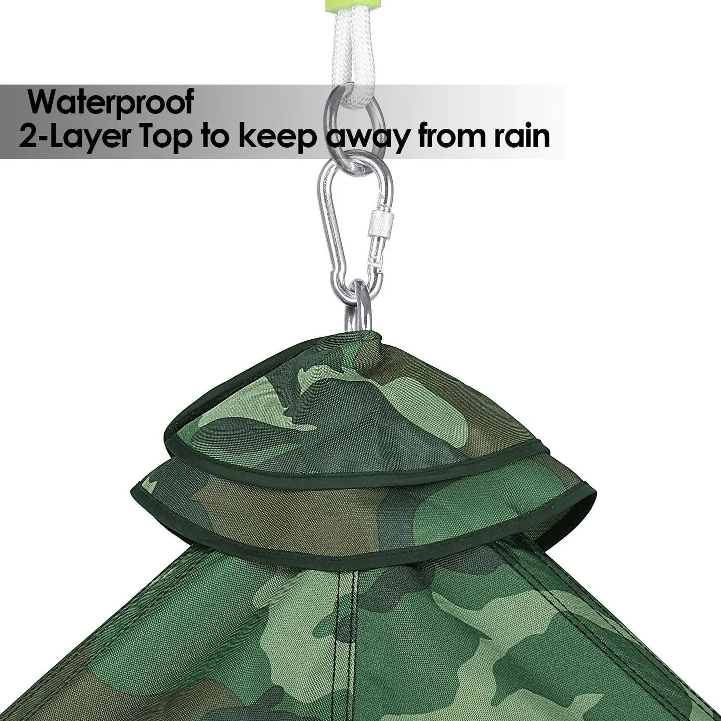 Hanging Tree Tent, Green Camo, Indoor Outdoor Hanging Tent, Waterproof, Portable