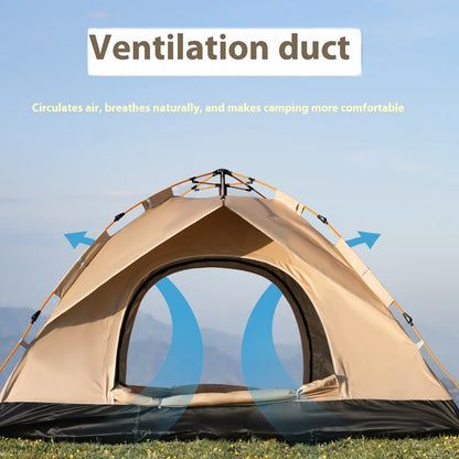 Instant Golden Tents, Portable 3-4 Person, Sun & Rain Shelter
