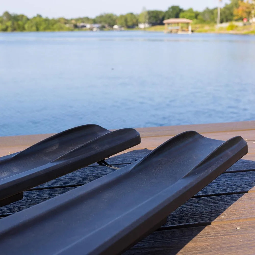 All-Star Water Skis w/ Trainer Bar & Rope— Combo Water Skis for Kids & Beginners