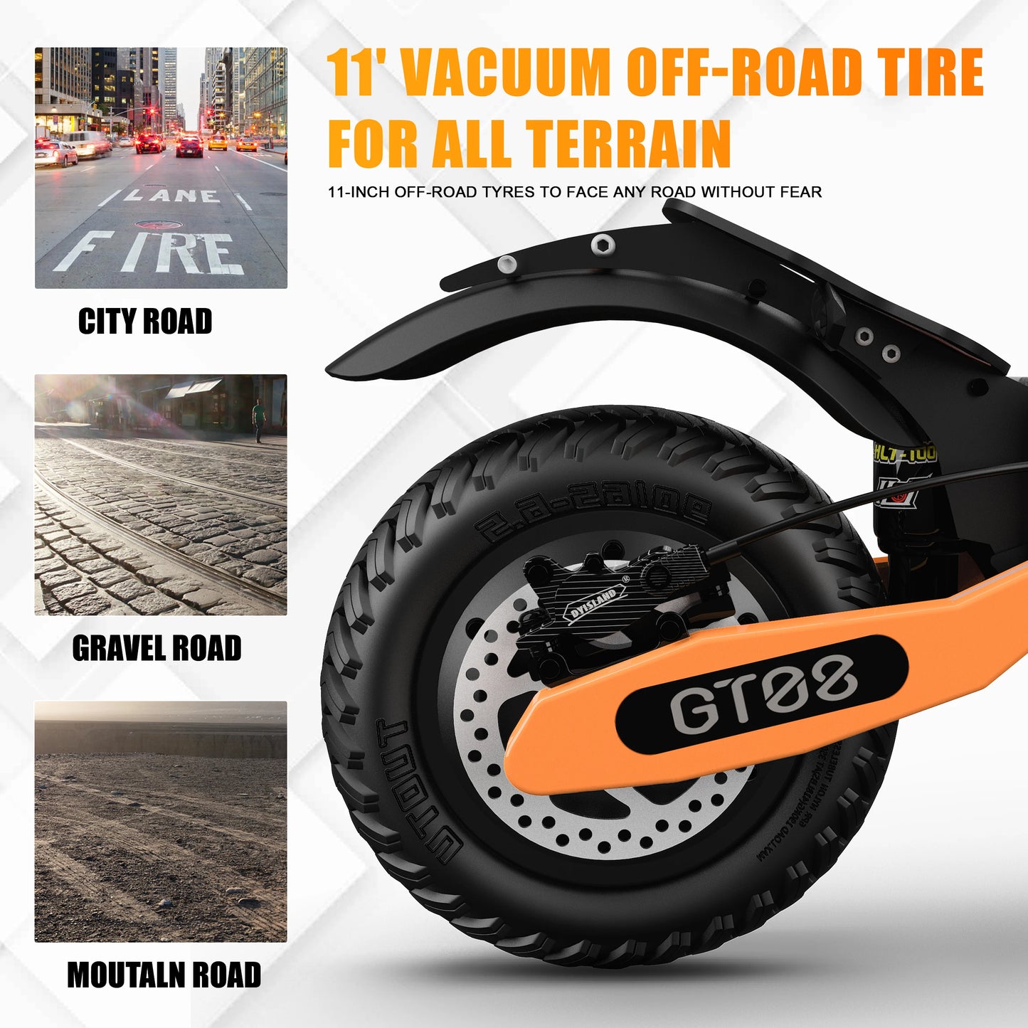 Adult Electric Scooter 5600W Dual Motor, Top Speed 46MPH, 60V27AH, 11-inch Off-Road Tires, Foldable eScooter