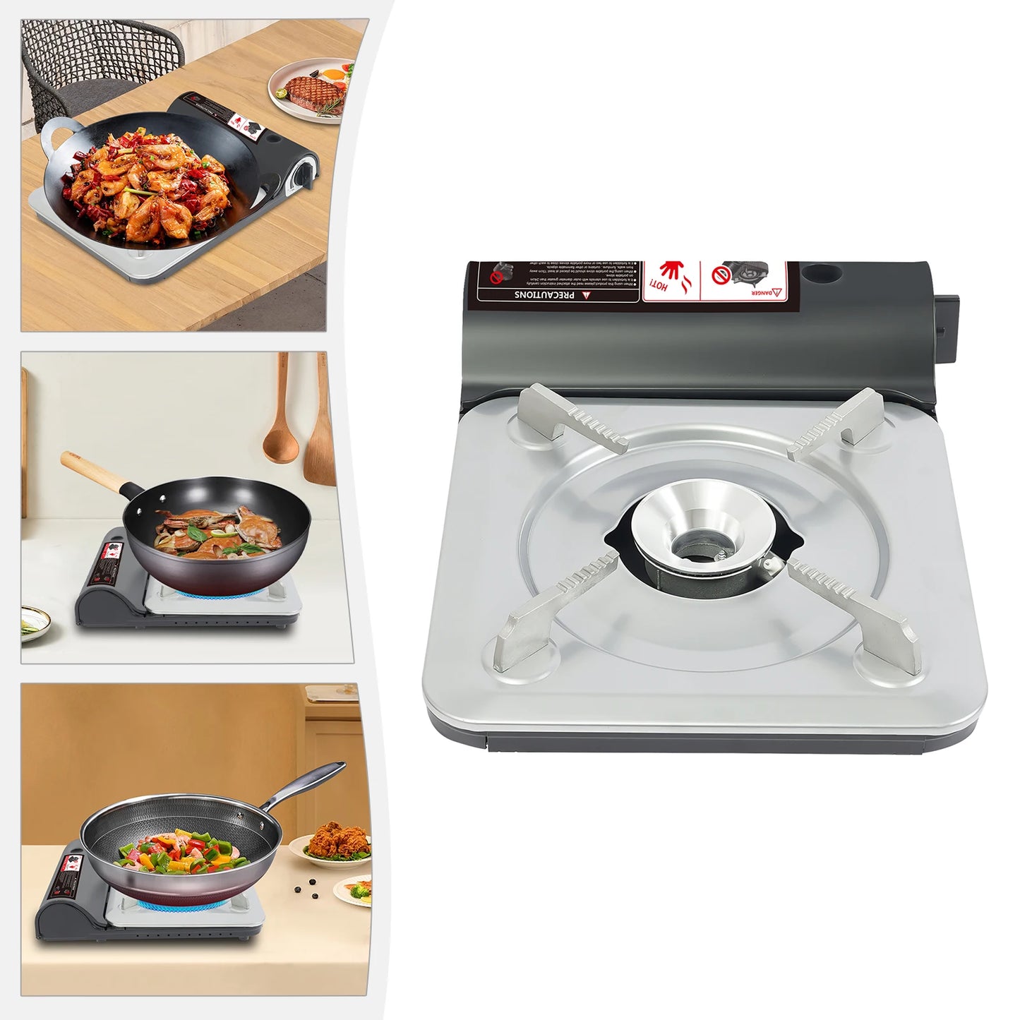 Portable Gas Stove 3500w, Adjustable Single Burner Butane Camping Stove for Indoor or Outdoor