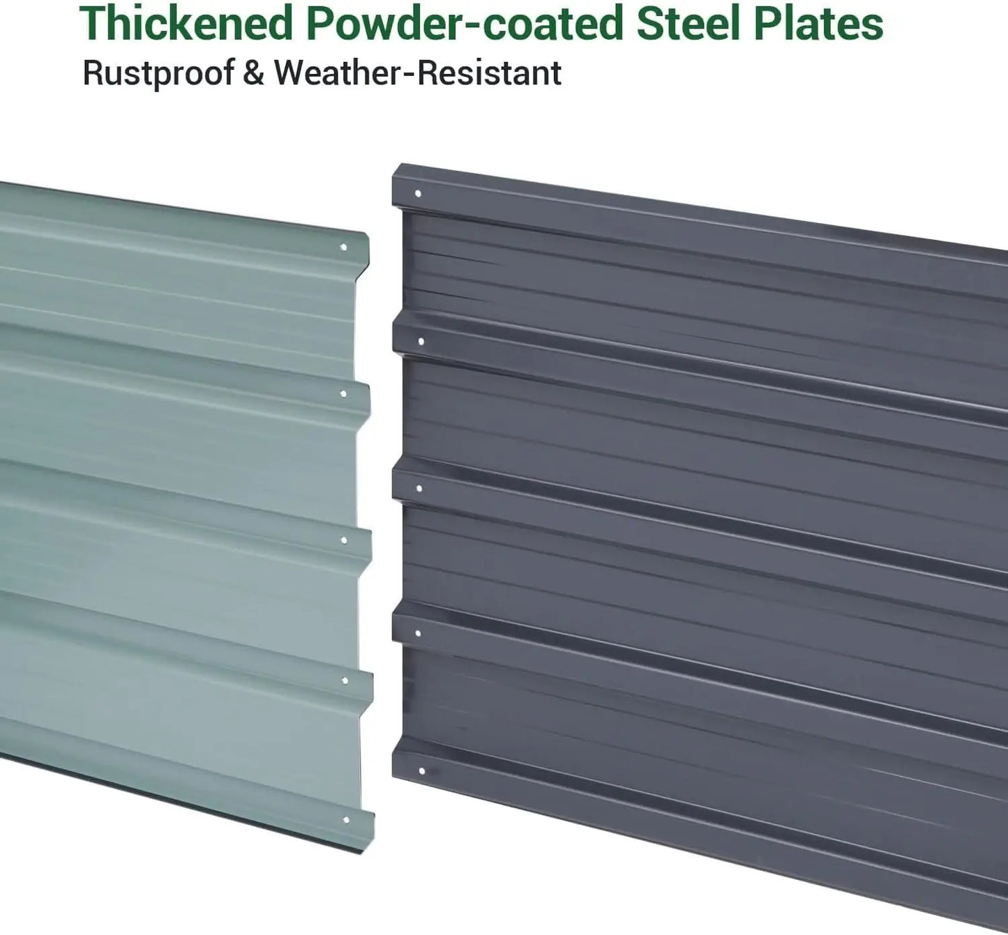 Galvanized Steel Raised Garden Bed 6x3x1.5 FT, Rustproof, Heavy Duty Planter Box, Vegetables, Flowers, Herbs