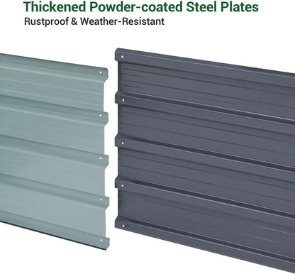 Galvanized Steel Raised Garden Bed 6x3x1.5 FT, Rustproof, Heavy Duty Planter Box, Vegetables, Flowers, Herbs