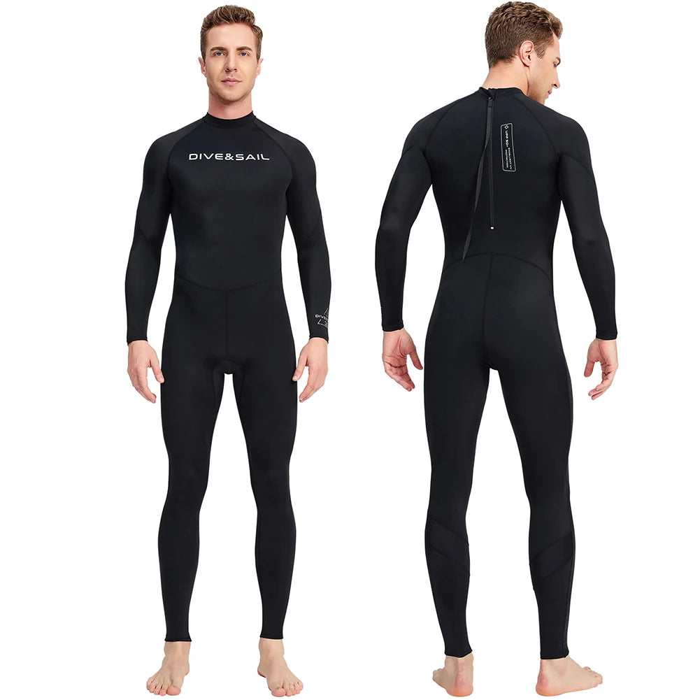 Scuba Diving Wetsuit, Men's Thermal Warm Swimming Full Body Suit for Water Sport