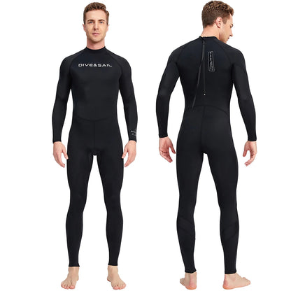 Scuba Diving Wetsuit, Men's Thermal Warm Swimming Full Body Suit for Water Sport