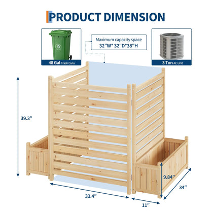 Planter with Wooden Trellis, Raised Bed, Planter Box, Privacy Fence