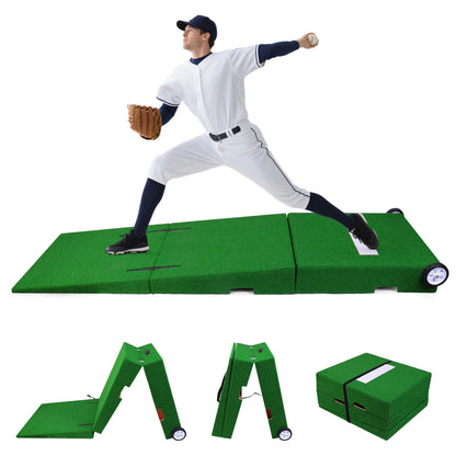 Baseball Pitching Training Equipment, 88x28x6 Inch Portable Foldable Pitching Practice Mound
