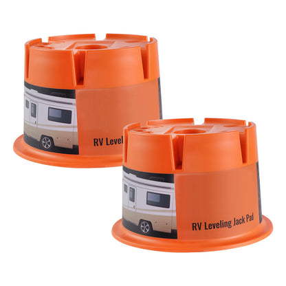 Trailer Jack Block, 2000 lbs Capacity Each, RV Leveling, High-quality RV Camper Stabilizer, 2-Pack