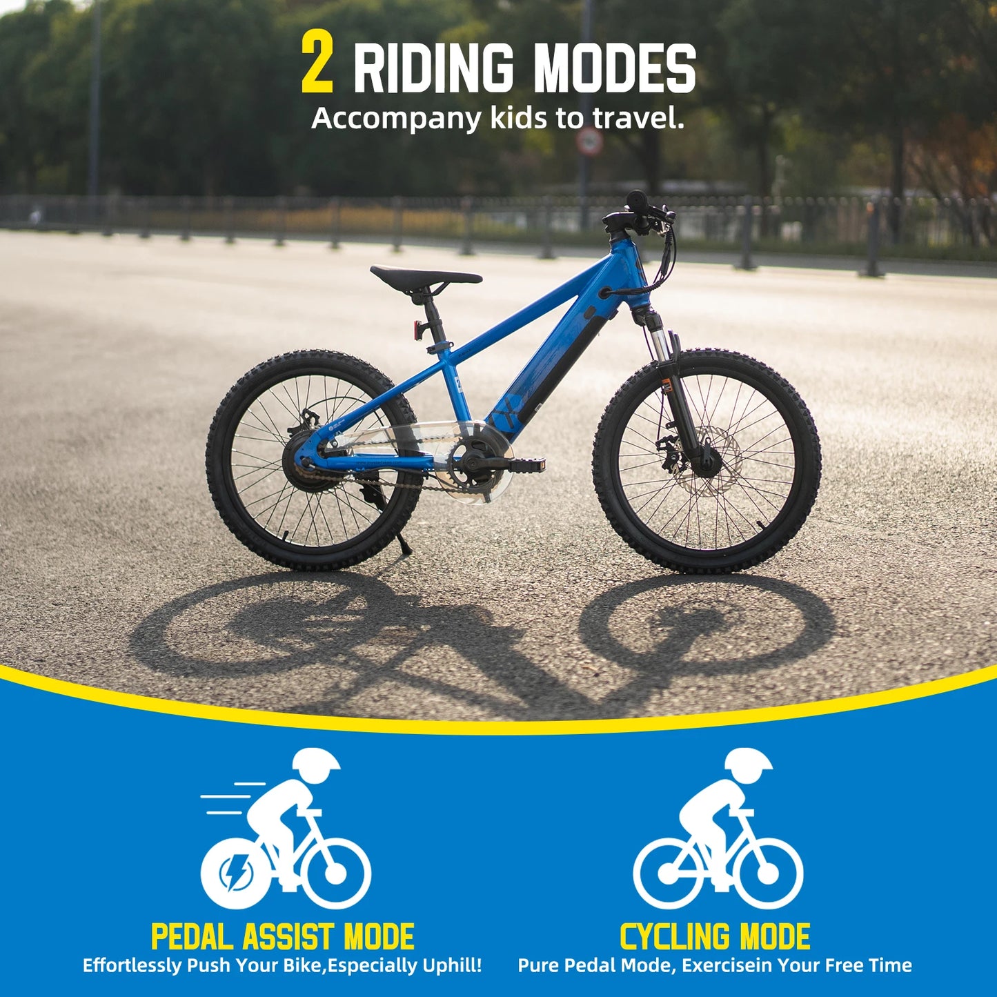 Electric Bike for Kids or Teens Ages 7+ w/ 250W Motor, 15MPH, Electric Mountain Bike
