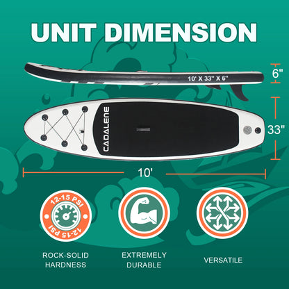 Inflatable Stand Up Paddle Board with SUP Accessories, Anti-Slip EVA Deck 10' Inflatable Boards