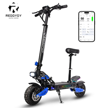 Electric Offroad Scooter, 50 MPH Max speed, 60V 25Ah, 55-Mile Range, 10.5" Off-Road Tires,