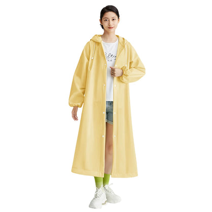 Adult, Long Windproof Waterproof Raincoat  w/ Drawstring, Portable for Emergency