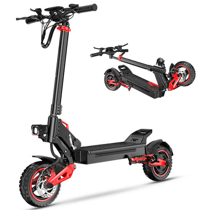 Electric Scooter, 1600W Motor, Top Speed 32MPH, 48V18AH, 11-inch Off-Road Tires, Adult Sport Folding EScooter w/ Seat
