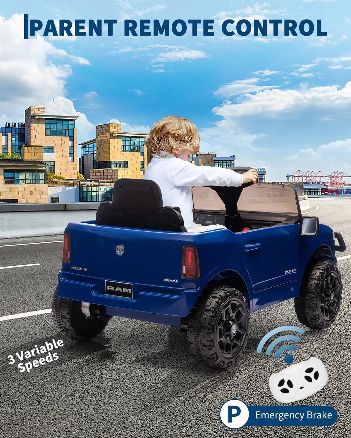 12V Electric Ride On Pickup Truck Car w/Remote Control, Toy for Kids