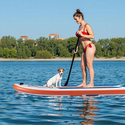 Inflatable Stand Up Paddle Board w/ Premium Accessories Wide Non-Slip Comfort Deck