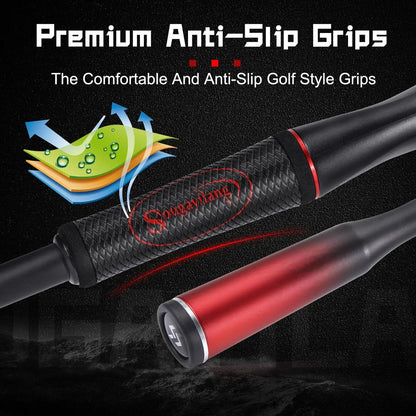Medium Baitcasting Fishing Rod and Reel Combo, 6'/7' Super-Polymer Handle