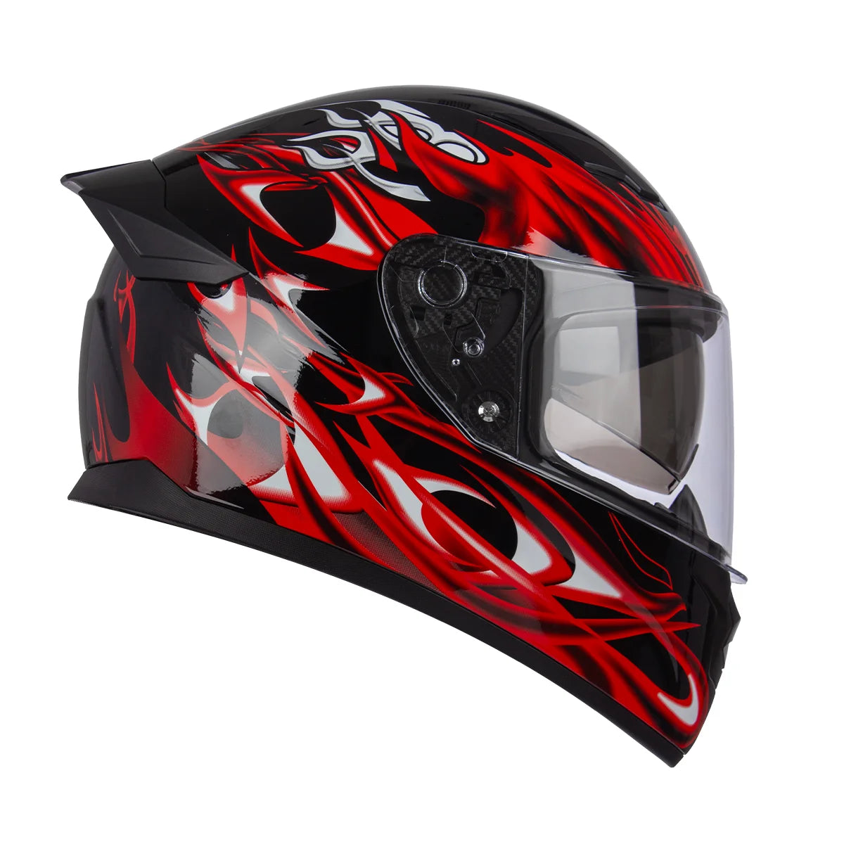Motorcycle Helmet, DOT Certified Full Face, Unisex Helmet w/ Built In Sun Visor and Clear Outer Visor