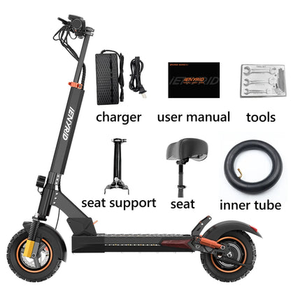 Electric Scooter, 800W Motor 48V, 12.5AH Battery, 10"Tire, Max 40-50KM Range, Disc Brake, LCD Display