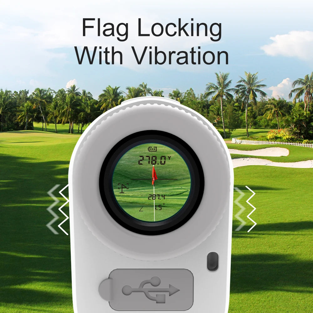 Golf Rangefinder, 1000 Yards, Angle Switch, Flag Lock Vibration, High-Precision Slope Measurement, Magnetic