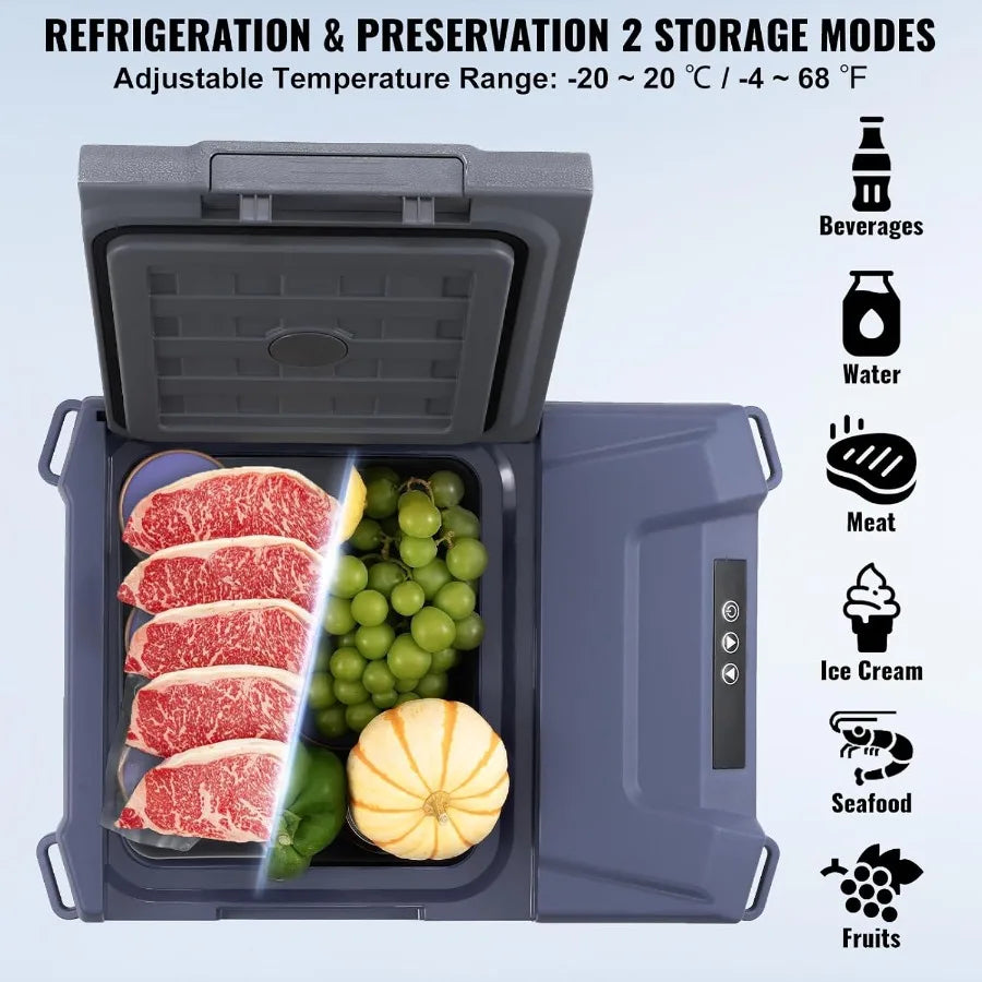 Car Refrigerator, 12 Volt Car Refrigerator Fridge, 9 L Single Zone, Portable Freezer w/ Adjustable Temp