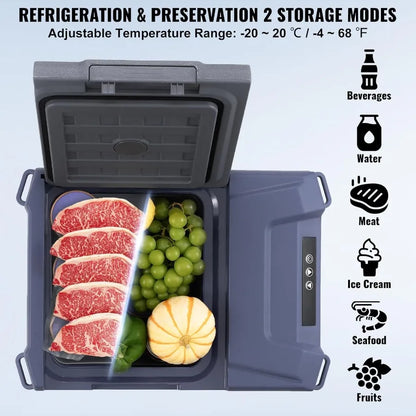 Car Refrigerator, 12 Volt Car Refrigerator Fridge, 9 L Single Zone, Portable Freezer w/ Adjustable Temp