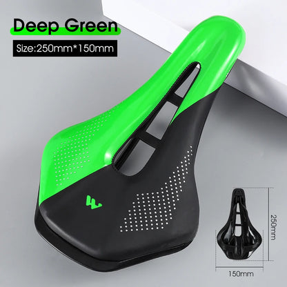 Road Bike Gel Comfortable Seat, Leather Soft Foam Filled Cushion, Ultralight MTB Cycling Saddle