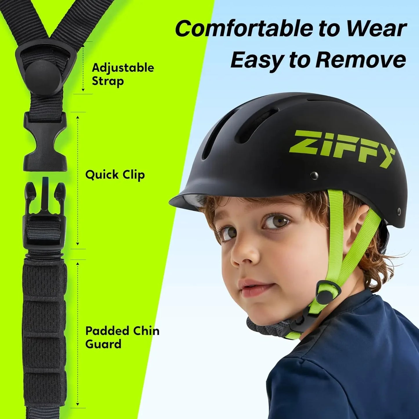Bike Helmet, Adjustable, Kids/Toddler Safety Certified, Scooter Helmet for Boys or Girls, Washable Inner Lining