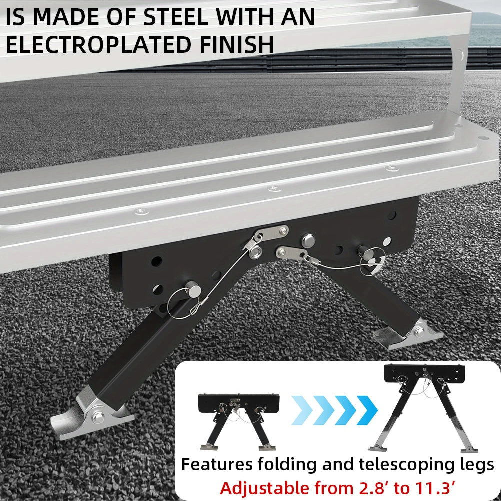 RV Step Stabilizer, Adjustable Foldable Ground Support Jacks for RV, Height Ranges from 2.8in To 11.3in