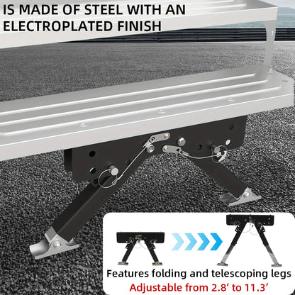 RV Step Stabilizer, Adjustable Foldable Ground Support Jacks for RV, Height Ranges from 2.8in To 11.3in