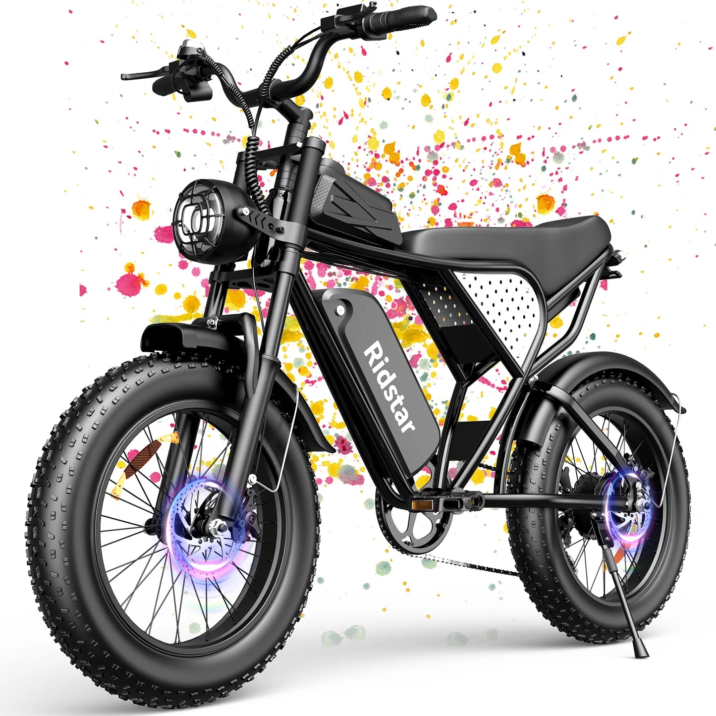 Electric Bike for Adults, Peak 1500W, 31 MPH 48V 15.6AH MINI30, 20"x4" Fat Tire Mountain Bike