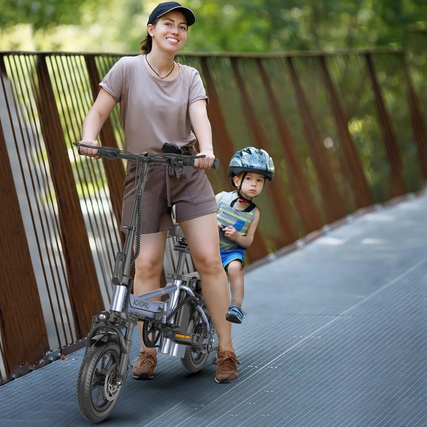 Electric Bike, 14'' Foldable, 500W 48V 10.4AH Battery, 22MPH Max Speed, 28Miles Range