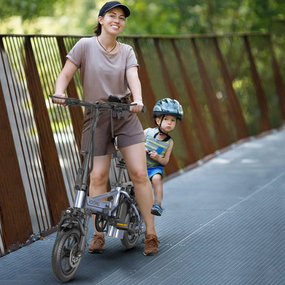 Electric Bike, 14'' Foldable, 500W 48V 10.4AH Battery, 22MPH Max Speed, 28Miles Range