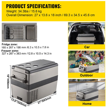 Mini Car Refrigerator, 20L 22L 35L 45L 55L, Fridge-Freezer, Portable Compressor DC 110-240V