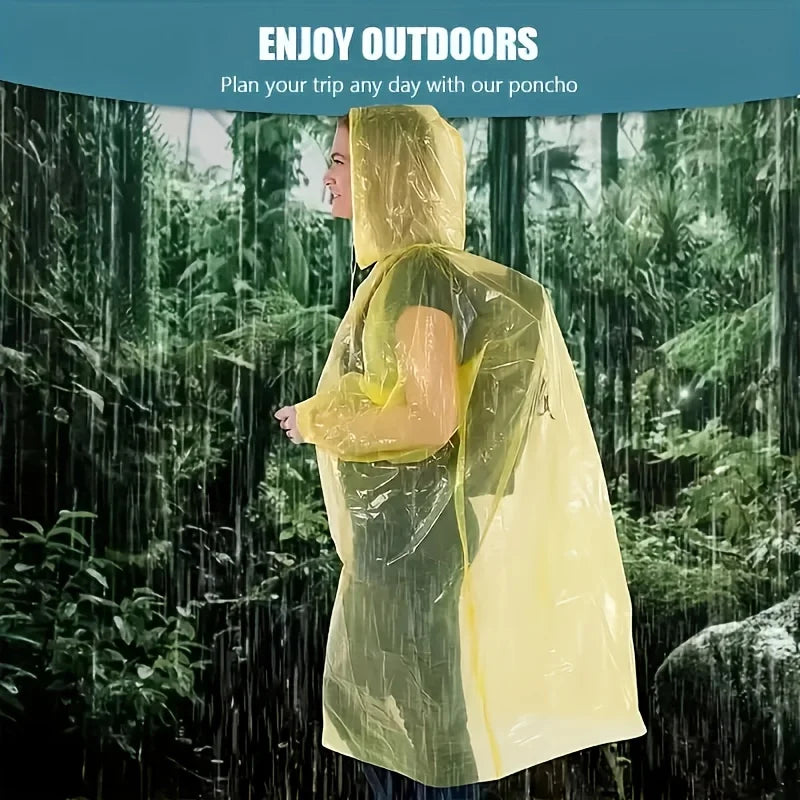 Portable Emergency Raincoats for Hiking, Travel, Camping, 5/10pcs, Outdoor Emergency, Compact Durable Rainwear