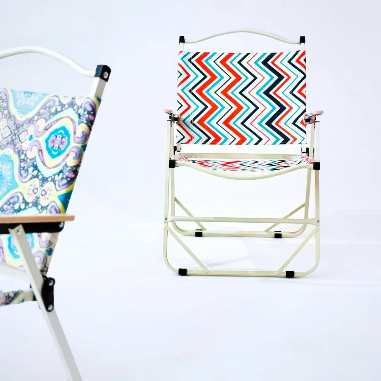 Folding Camp Chair, Reinforced Steel Frame Design, Portable Outdoor Chair