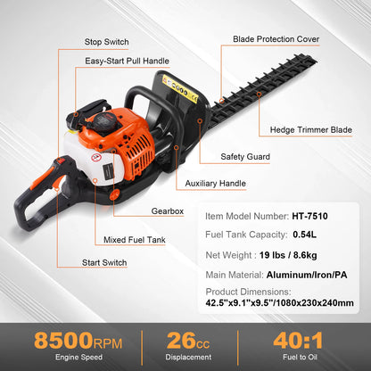 Multi-Functional Trimming Tools, Gas Hedge String Trimmer, Pole Saw, Chainsaw, Pruner w/ Extension Pole