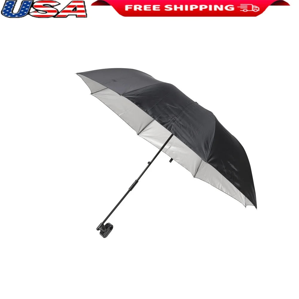 Clamp On Chair Umbrella, Flexible Shade, Portable Outdoor UPF 50 Waterproof, Collapsible