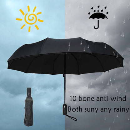 Umbrella Extra Large, Ten Bone Double Umbrella, Triple Large Folding Sunshade Umbrella