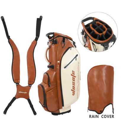 Golf Stand Bag, Lightweight for Men & Women, 14/6 Way Dividers, 6 Way Top Dual Strap w/ Stand