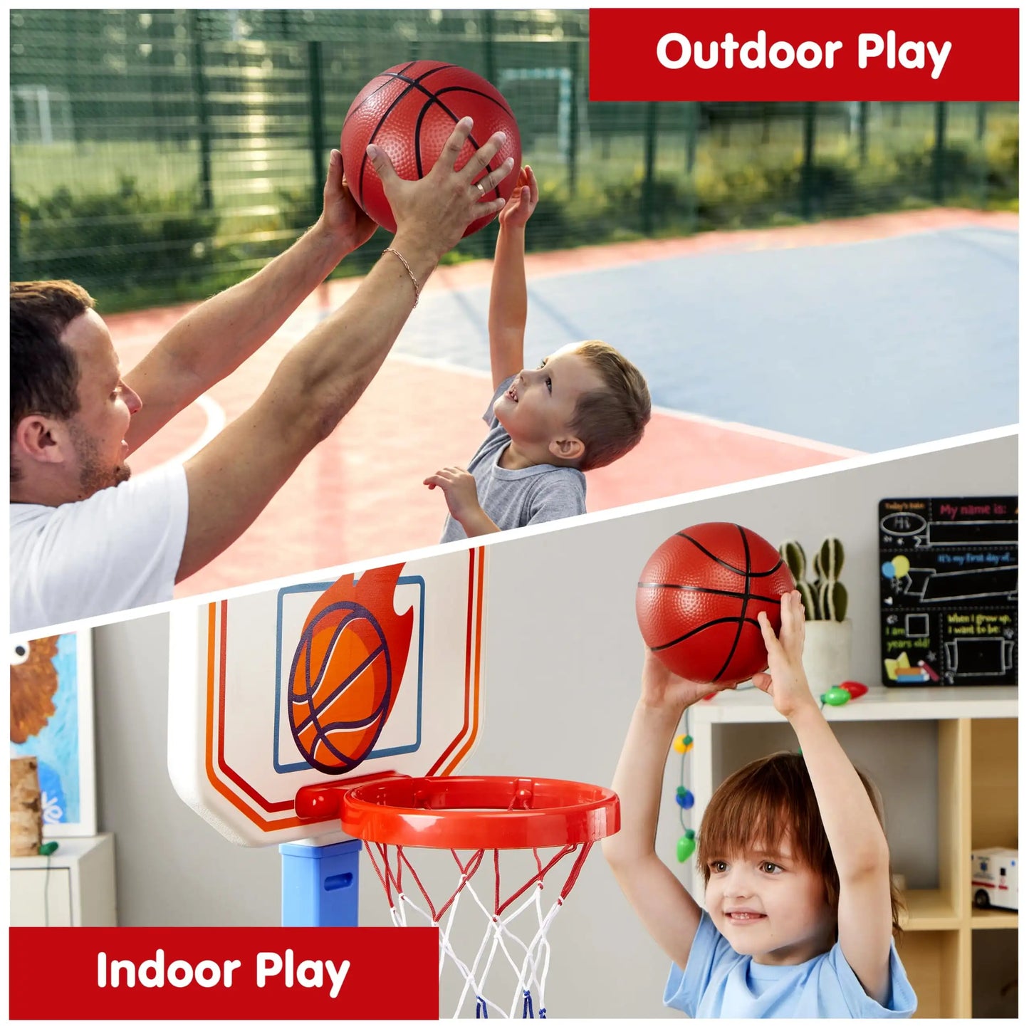 JOYFT Toddler Basketball Hoop, Indoor Adjustable Set for Kids