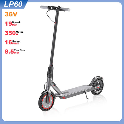 Electric Scooter, 36V 10.4Ah, Big Battery 350W, 15Miles Range, 19Mph Foldable, 8.5Inch EScooter