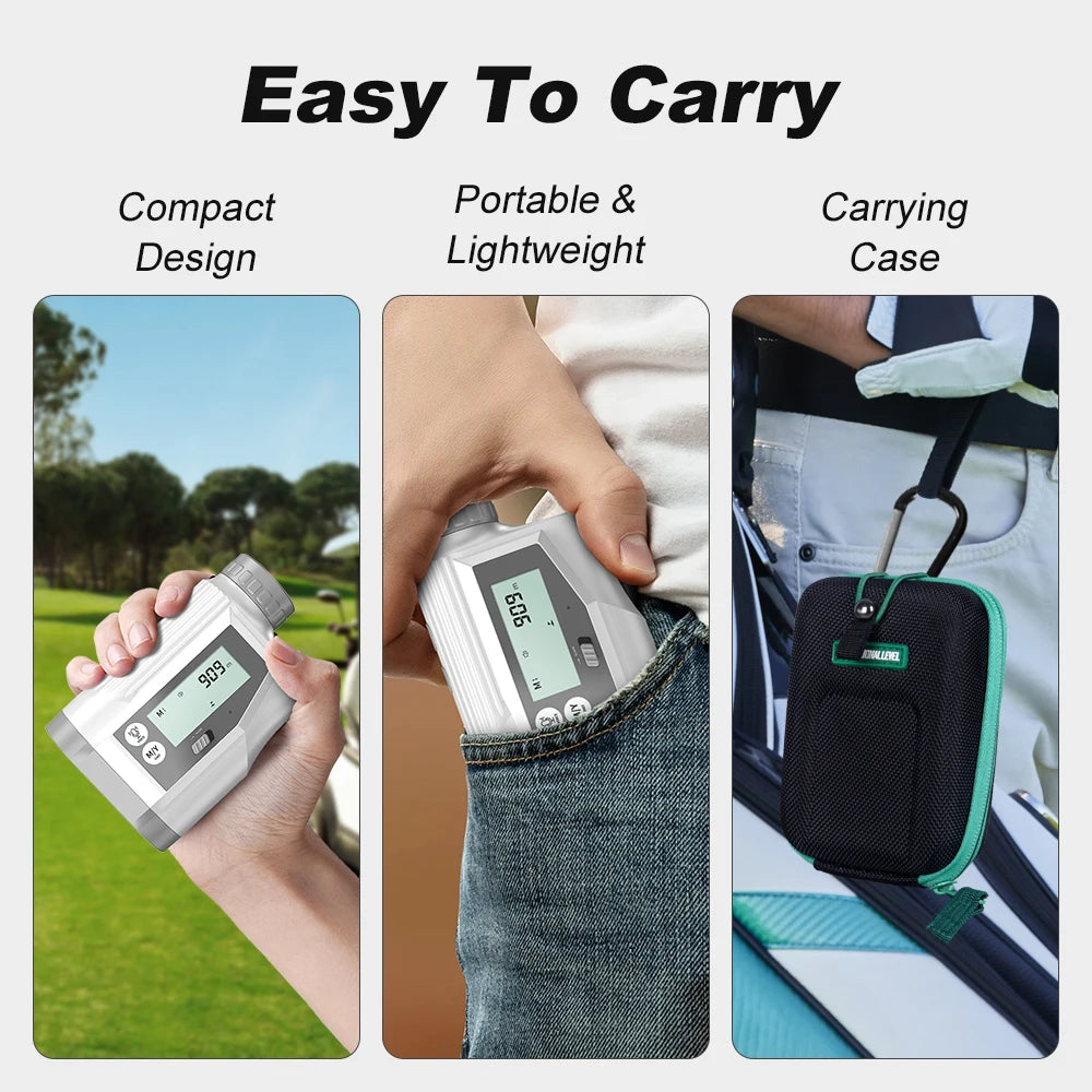 Golf Rangefinder, 1090 Yards w/ Angle Switch, Voice Prompts and Side Display
