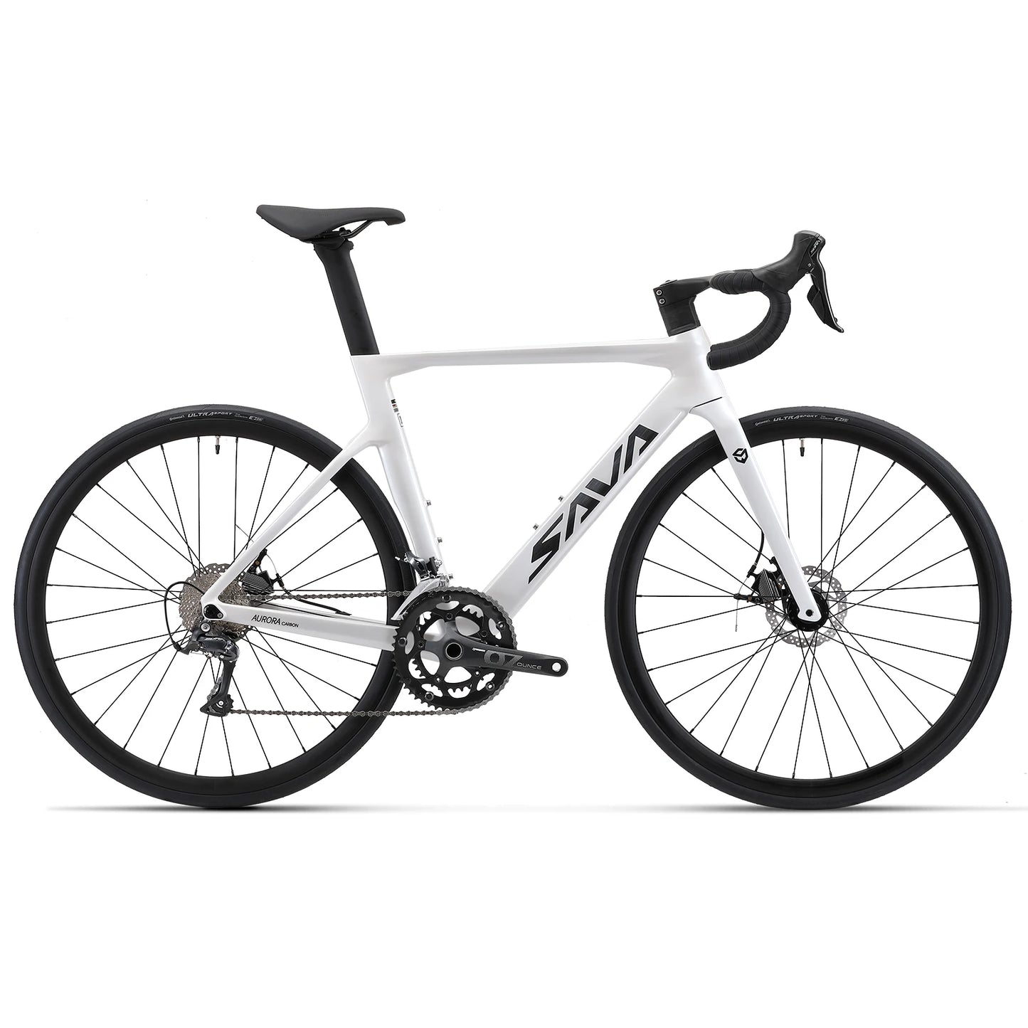 Racing Road Bicycle, Carbon Fiber Frame, Integrated Handlebar, 18-Speed Adult Competition Bicycle