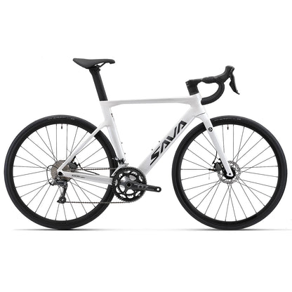Racing Road Bicycle, Carbon Fiber Frame, Integrated Handlebar, 18-Speed Adult Competition Bicycle