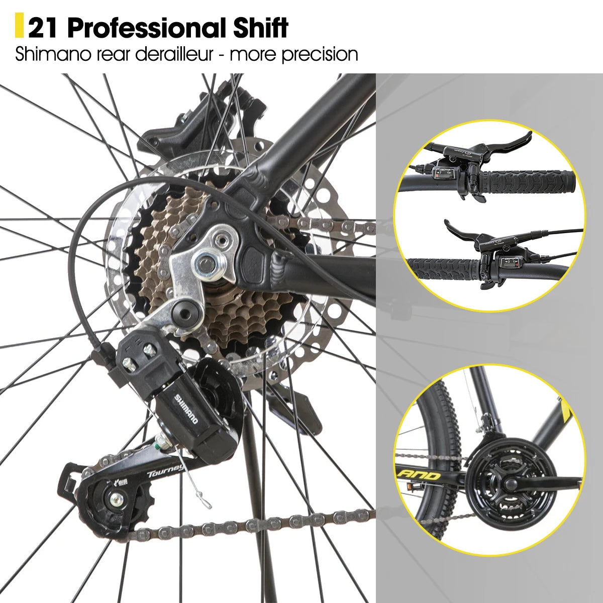 Aluminum Mountain Bike, 21 Speeds, Hydraulic Disc-Brakes, Lock-Out Suspension Fork, 27.5 inch Wheel, Men's Bike