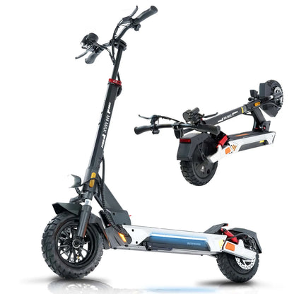 Electric Scooter, 2000W Motor, 48V 20.8Ah Battery, 40 Miles Range, Dual Disc Brakes, 10" Tires, Foldable