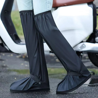 Waterproof Rain Shoe Boot, 60 CM High Pant Covers, Unisex, Cycling Anti-Slip, Reusable Leg Pants